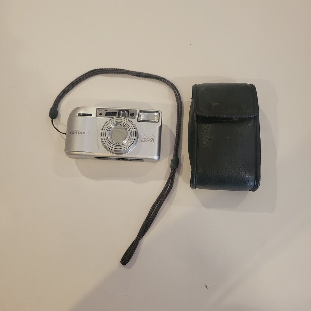 PENTAX IQ Zoom 170SL SMC AF 38-170mm lens film camera with case Tested Works